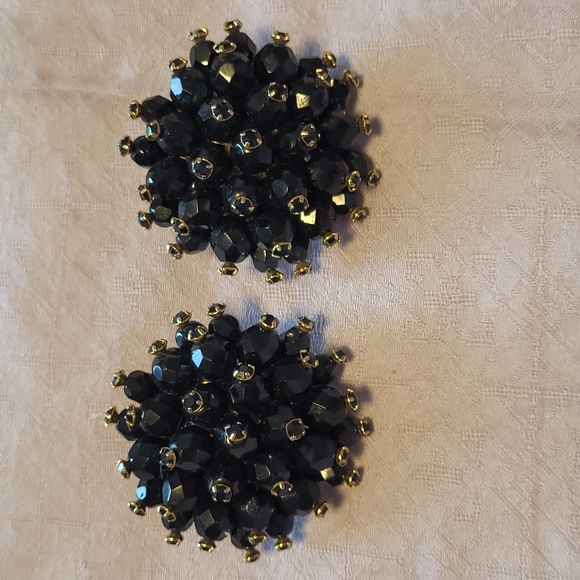 Chameleon vintage clip earrings glass beads wired - Picture 3 of 11